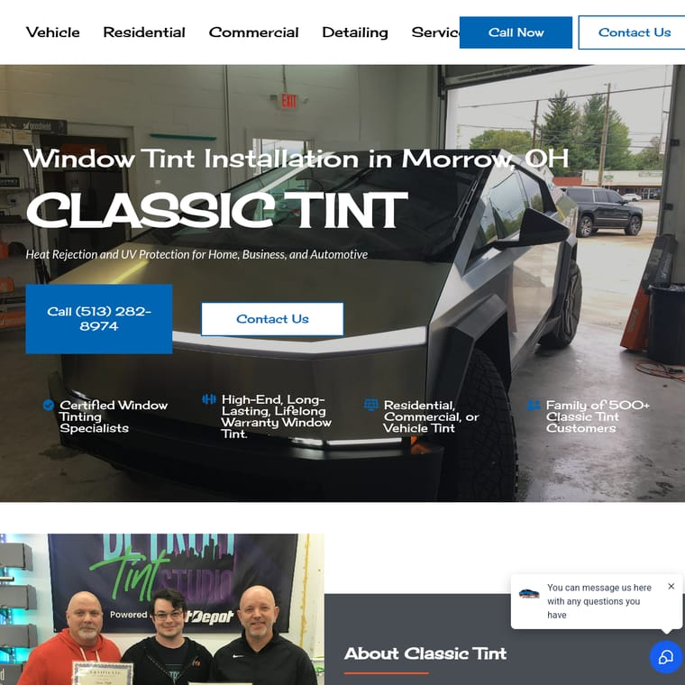 Classic Tint LLC website