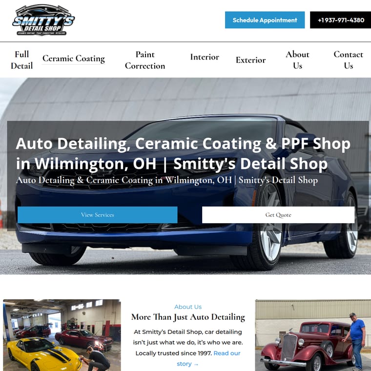 Smitty's Detail Shop website